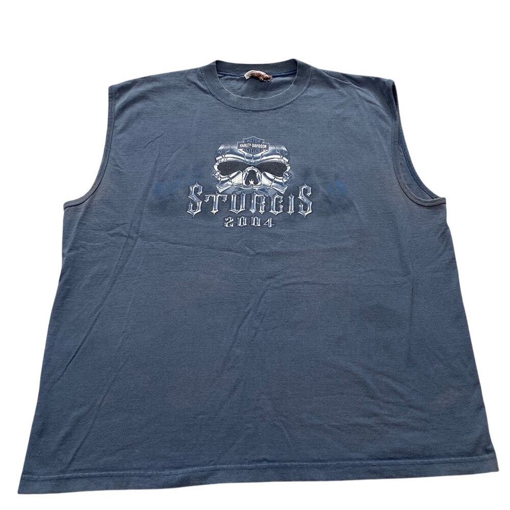 Vintage 2004 Harley Davidson Sturgis Muscle Tee XL South Dakota Biker